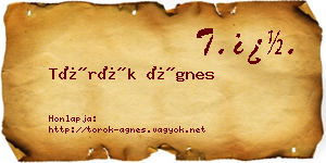 Török Ágnes névjegykártya